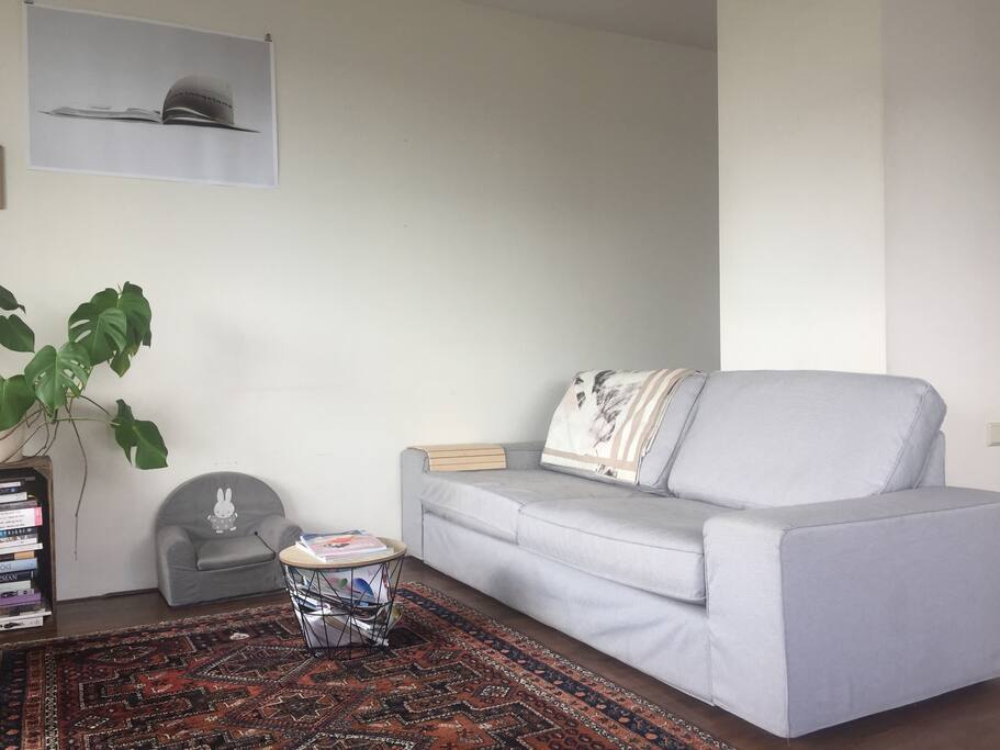The couch can be used as a sofa bed