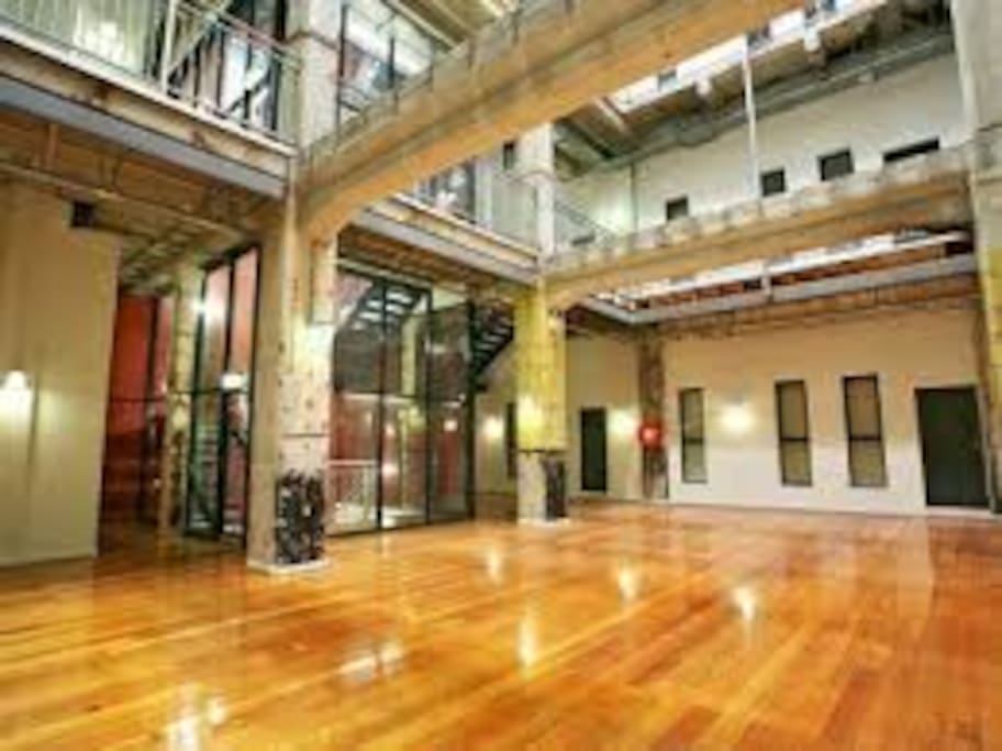 polished floorboards in the foyer