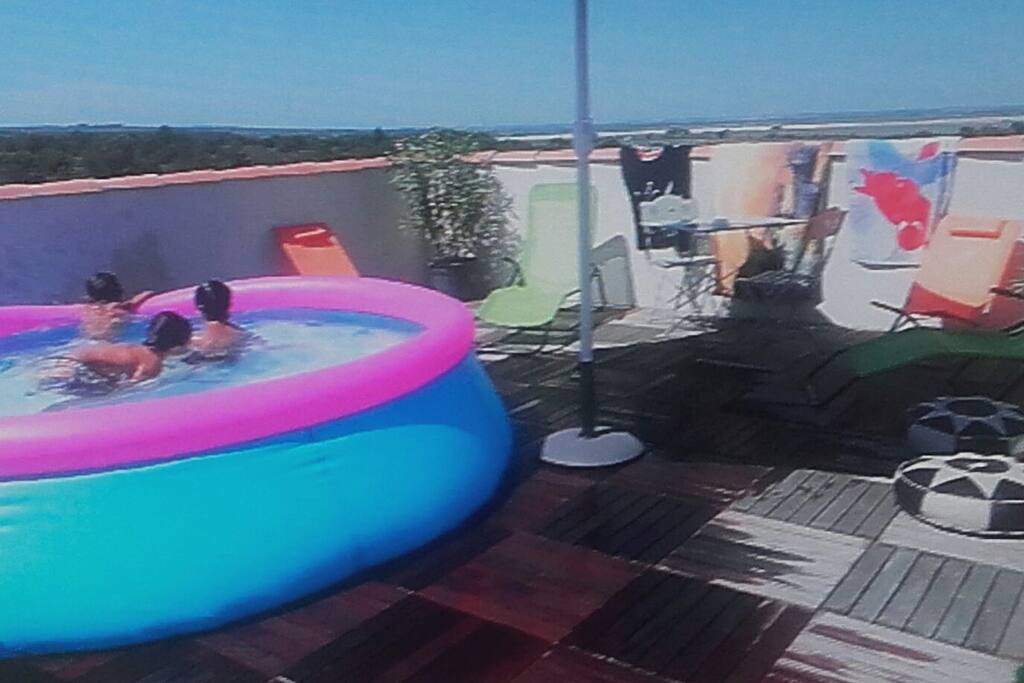 Solarium de 50m2 vue imprenable mer