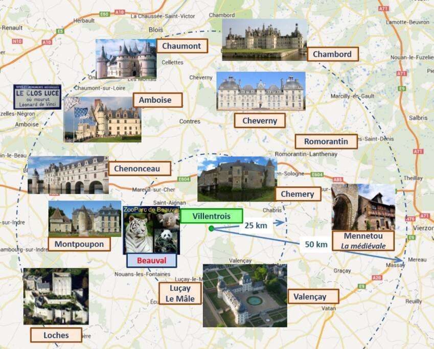 La région à partir de Villentrois