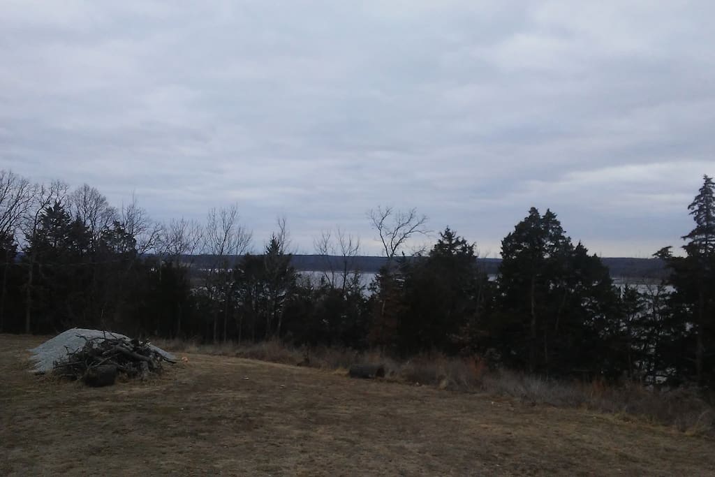 Looking at the Lake from the front porch