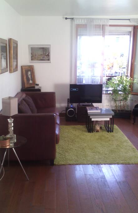 Living room - Salon avec cheminée