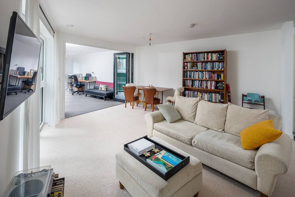 Sit back on the comfy sofa