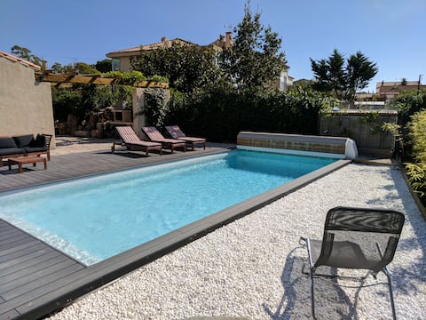 ♥Lovely 5* Villa 10' from Beaches+pool+parking+AC♥