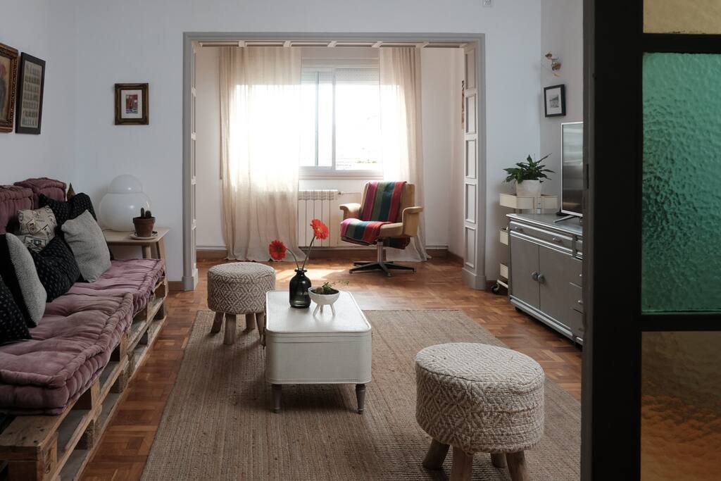 We love our living room and guests are very welcome to spend time in it. There is Netflix on the TV if you want to spend a quiet night in :)