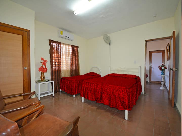 Chambre double avec lits très confortables, spaciosité, confort, tranquillité, wi-fi est ce que Pocala vous offre dans cette chambre confortable.