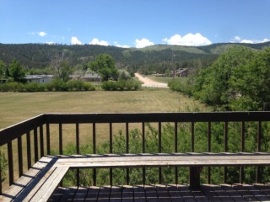Back deck overlooking Black Hills in Piedmont