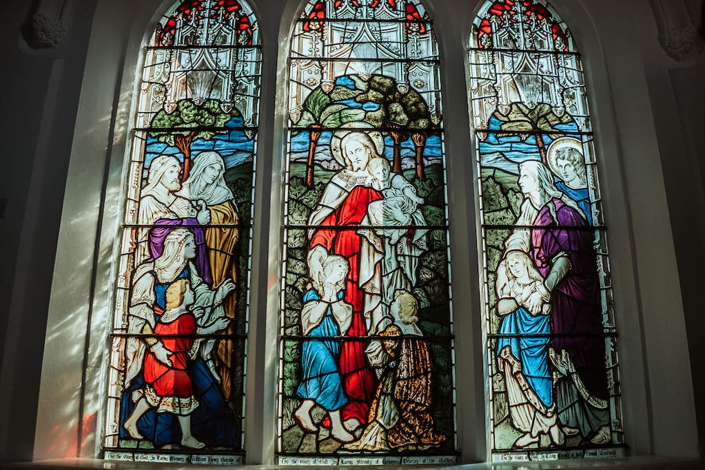Original Stained Glass window - finished in 1930