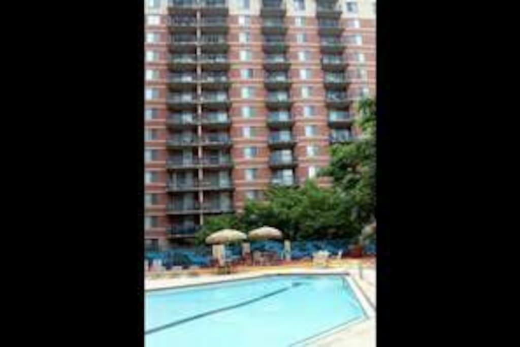Swimming pool open during the summer.