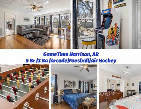 Game Themed, sleeps 12, downtown harrison