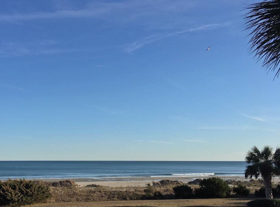 View from the deck-less than 100 yards to the beach