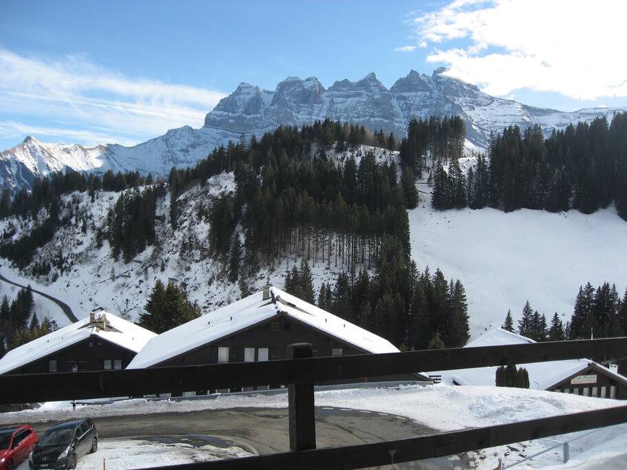 La vista dalla terrazza.