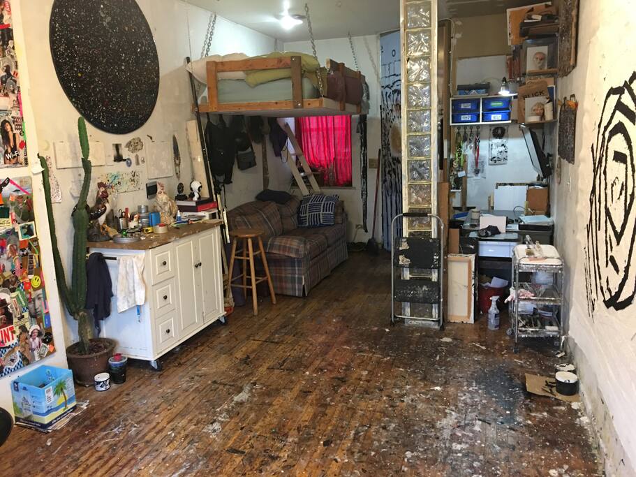 Studio looking from front windows.