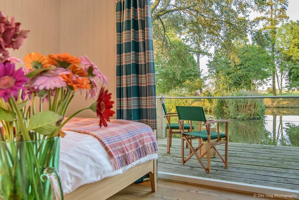 Sit out on the deck over the lake and enjoy the wildlife