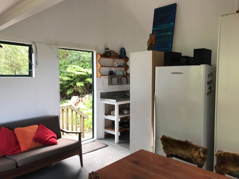 living room and kitchen