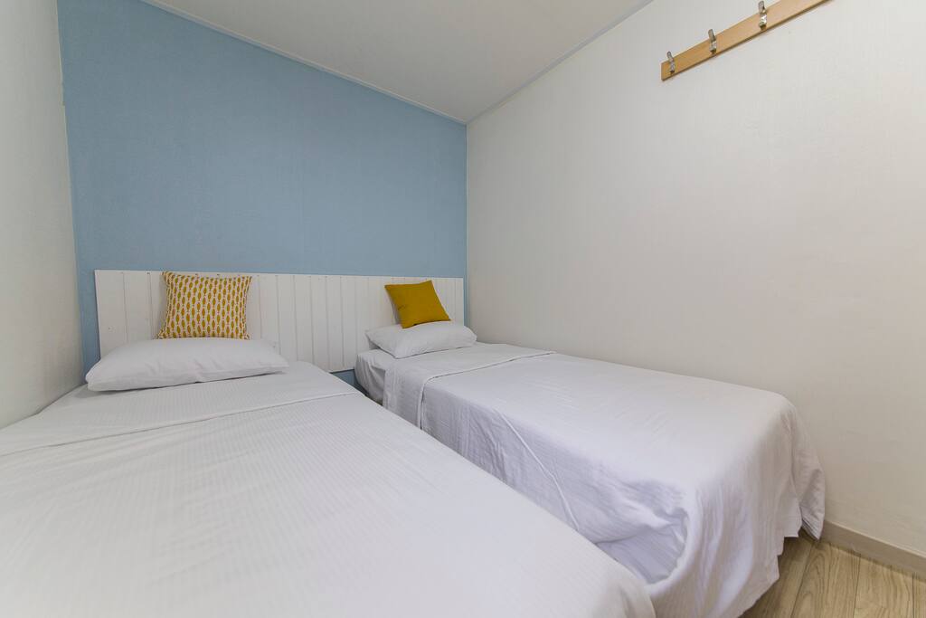 Two bed room with bathroom