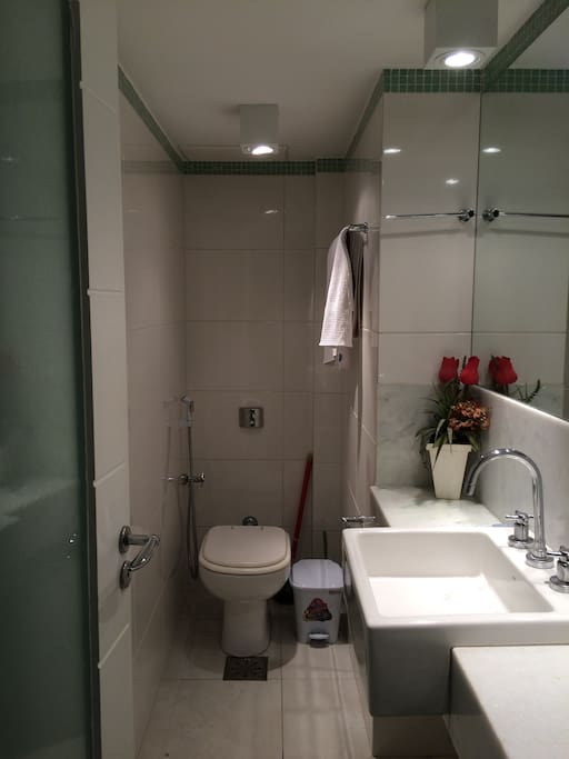 Private bathroom with big shower