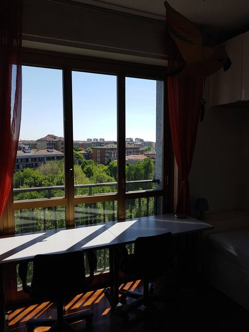Amazing view from the twin- bed room