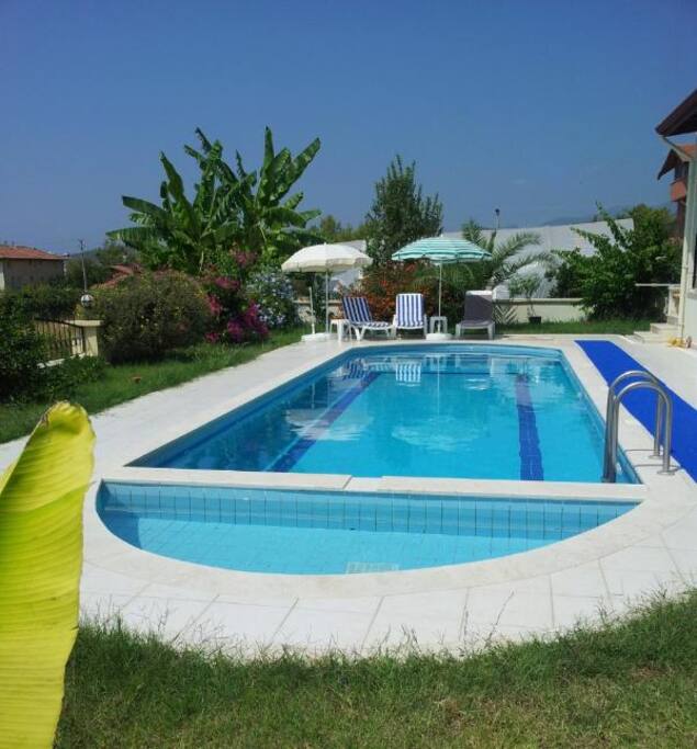 Large and private swimming pool (11 mts in length).