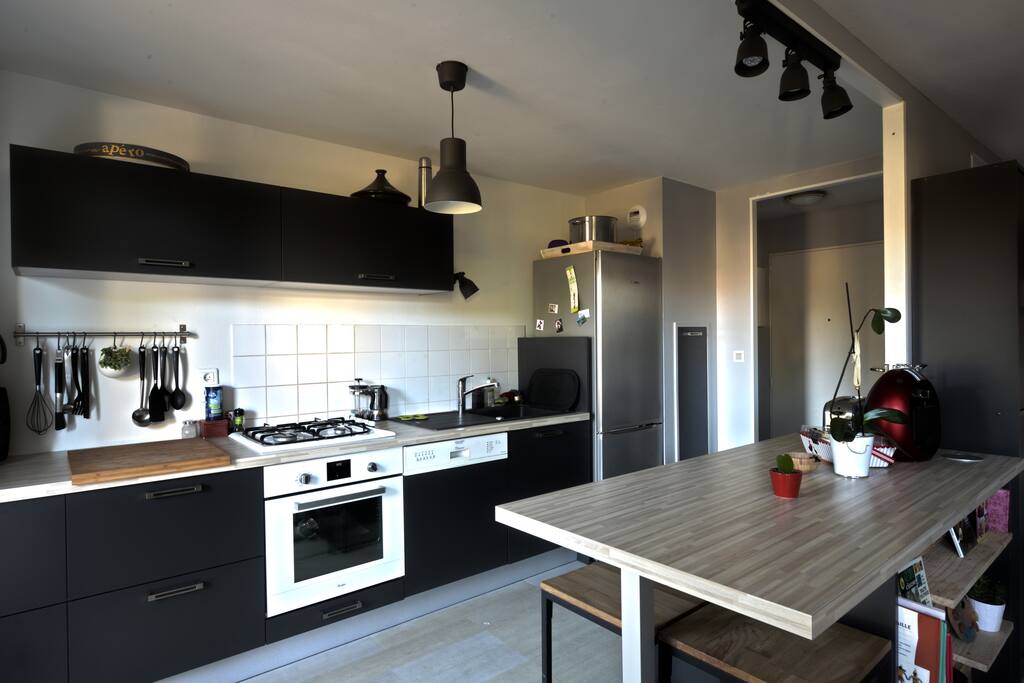 Vue cuisine et bar