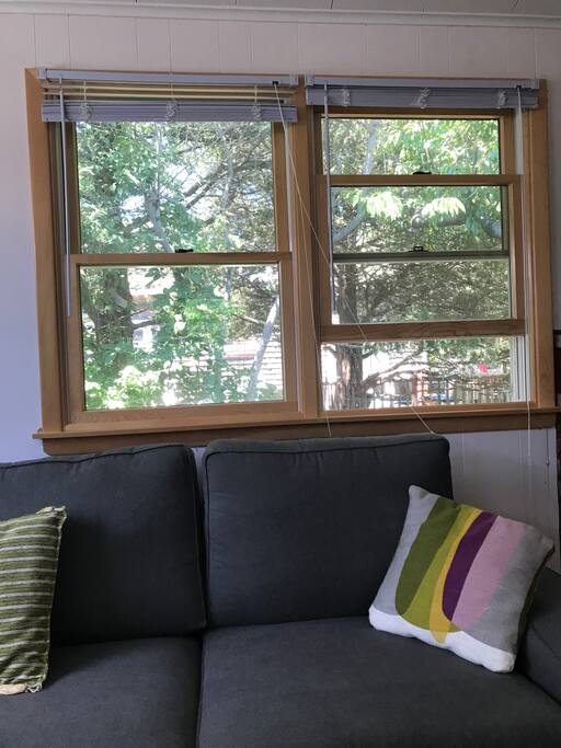 Comfortable seating and cross-breezes.
