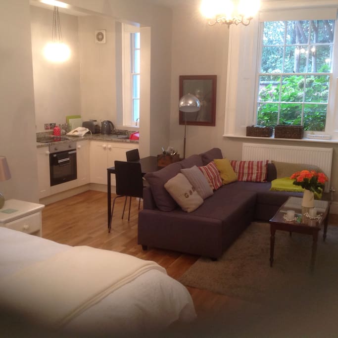 Sitting Area and view of kitchen