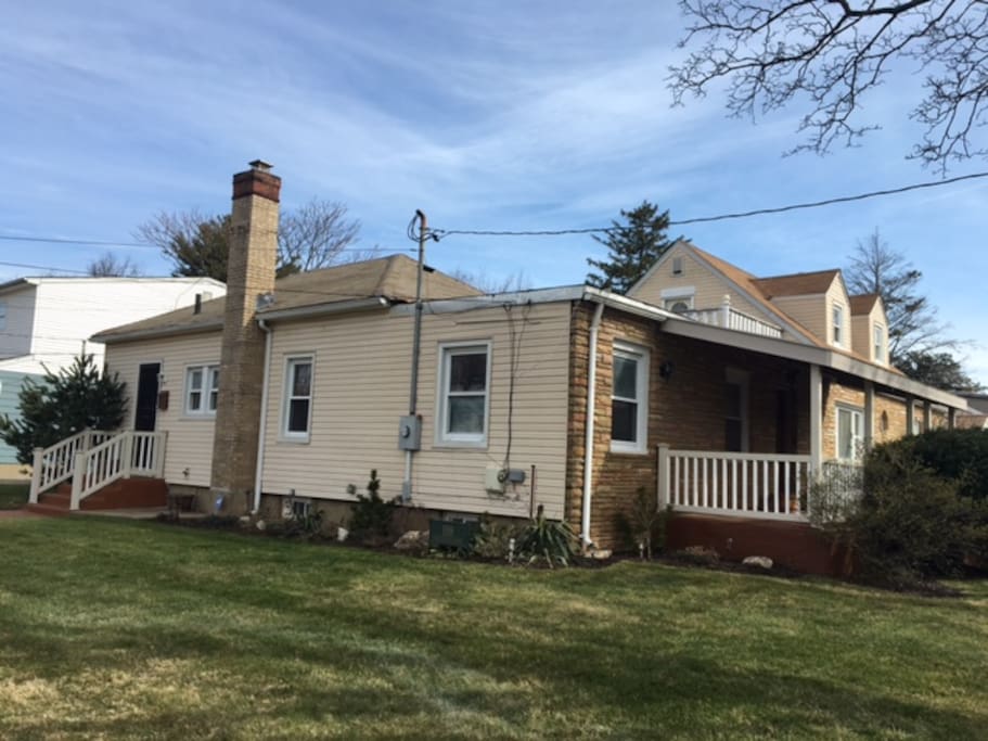 Corner property; side of home, second entrance for homeowner.