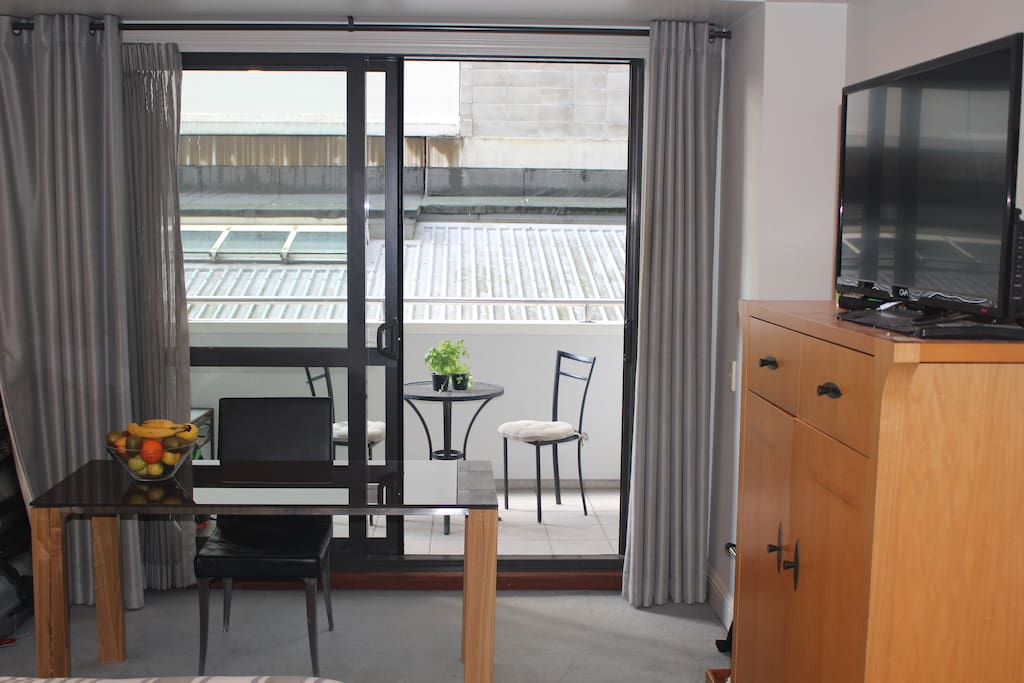 Dining area and tv