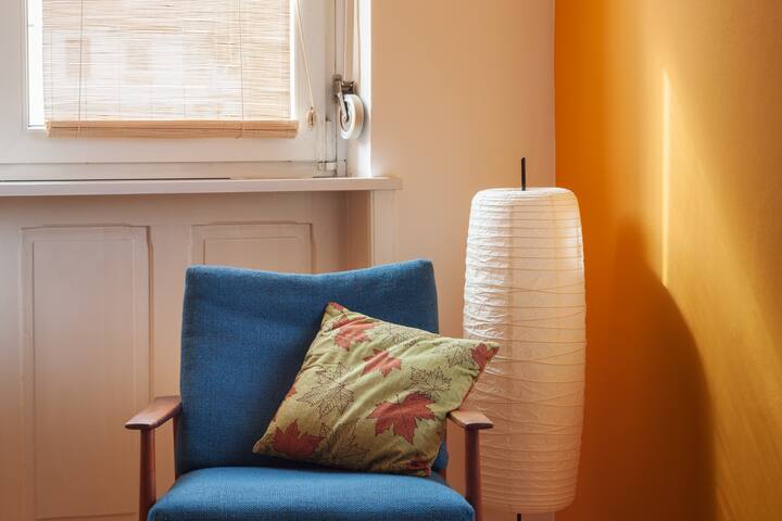 Bright apartment with garden.