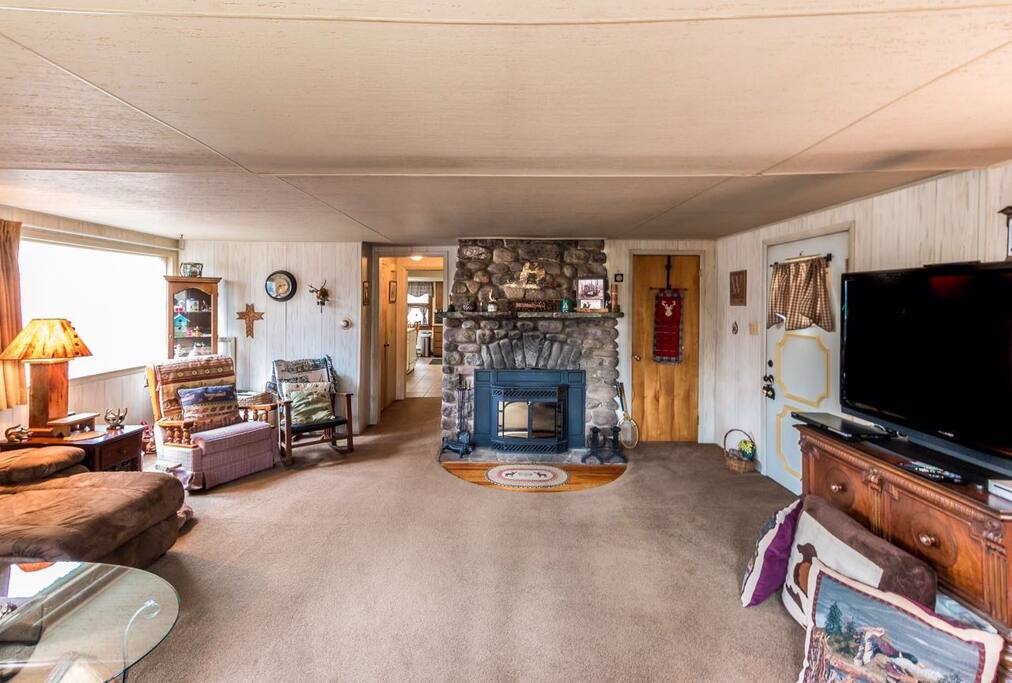 Wood burning Fireplace in Living Room