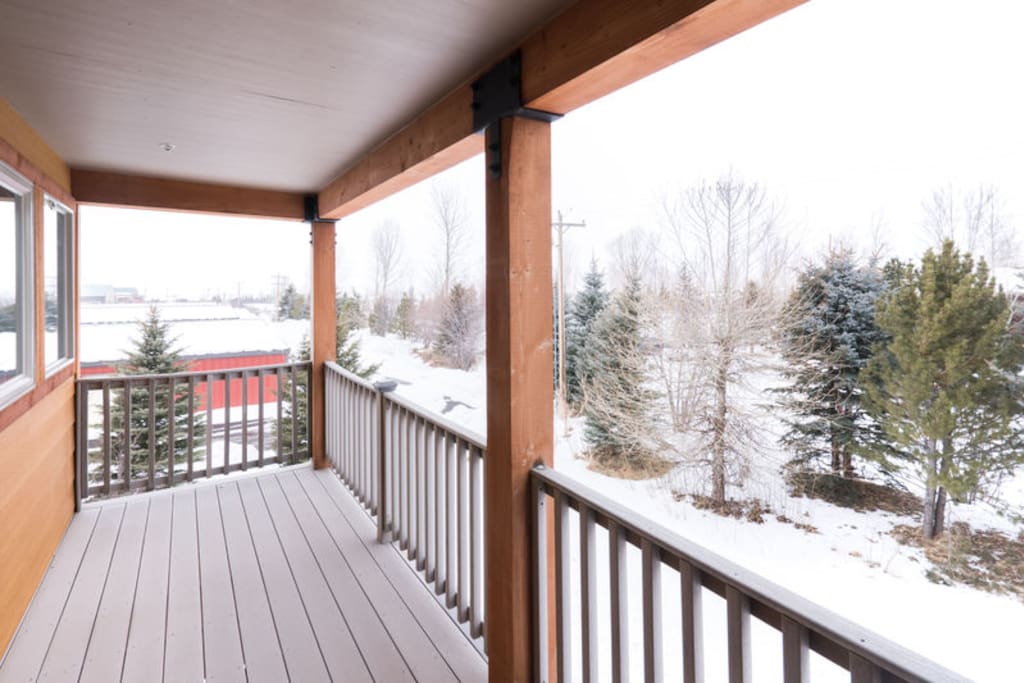 Enjoy the beautiful views from the private deck