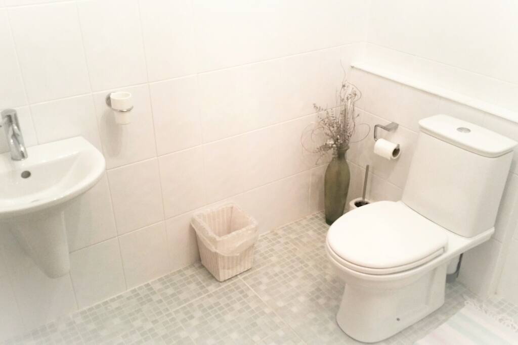 modern ensuite with powerful shower
