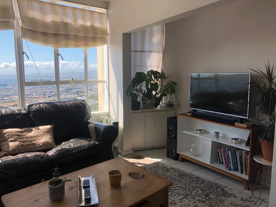 Couch and TV in living room