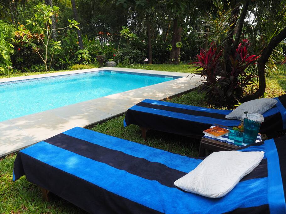 The beautiful pool in the tranquil secret garden...