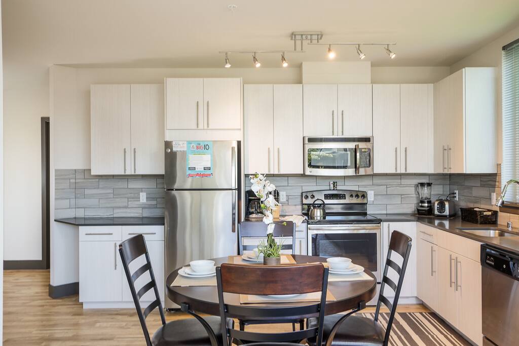 Dining area and kitchen