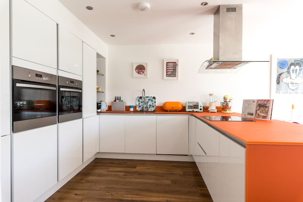 Kitchen within open plan living area.