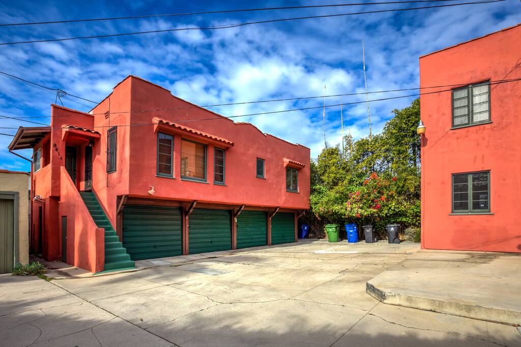 Two bed, one bath apartment with 1 off street parking space.