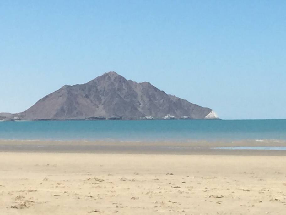 View of beach from front of home