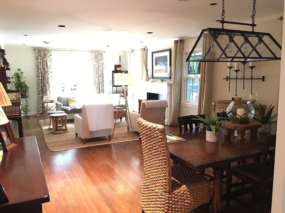 Lovely dining and living room combo.