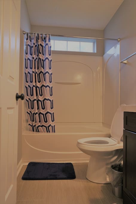 Your own private bathroom just right outside the door with shower tub/toilet/sink