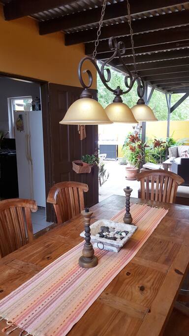 Outside dining room and living room