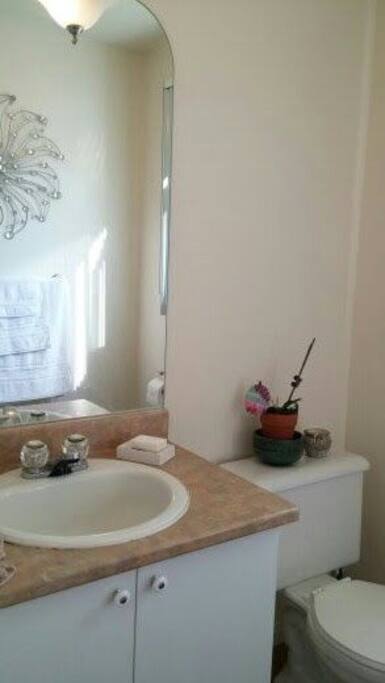 The cute little washroom.