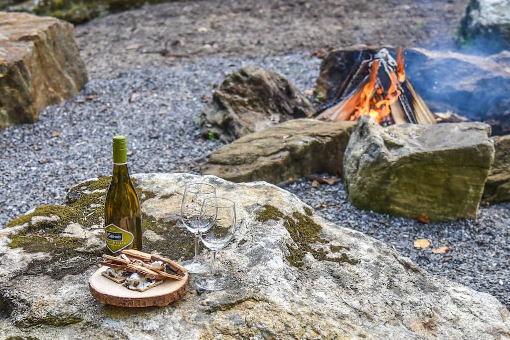 Firepit for roasting s'mores and making family memories