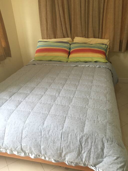 Curtains are thick and keep light out.