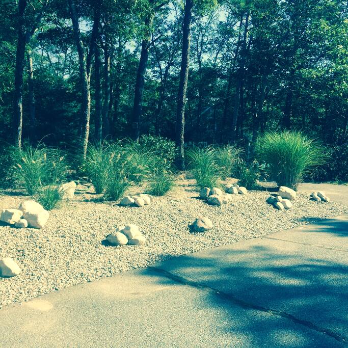 A view of the Zen garden.