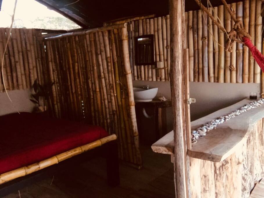 Detalles de la cabaña