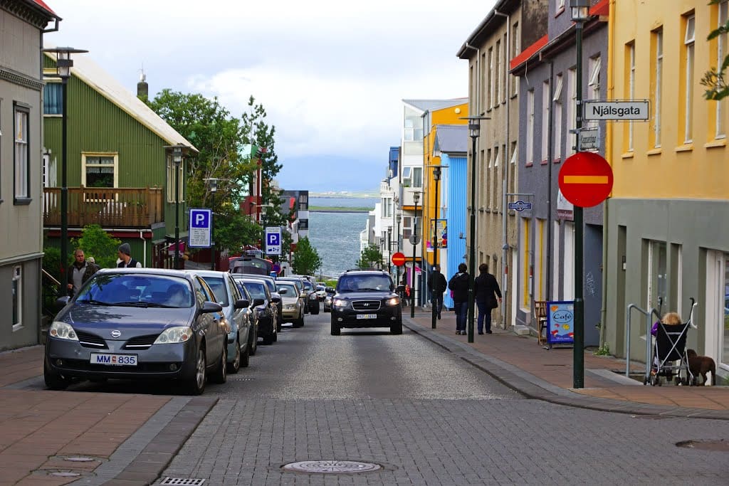 The main street Laugavegur is next to our street