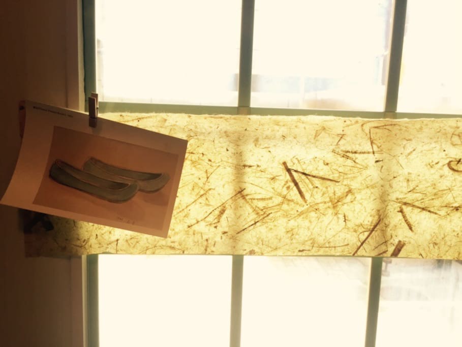 Korean yellow paper and postcard