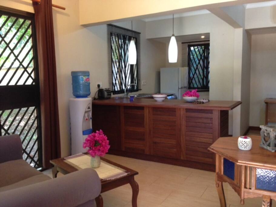 Open plan living and kitchen