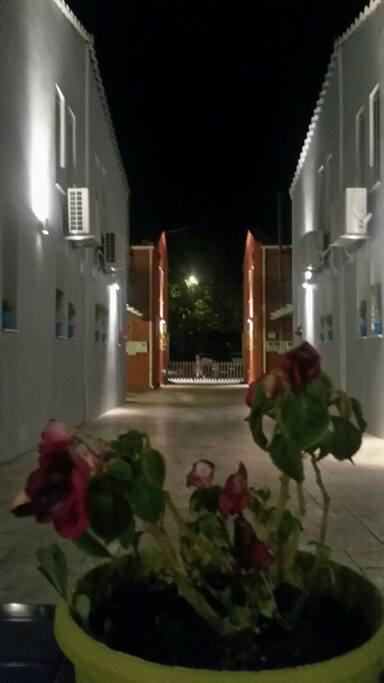View of entrance from inside Ammoudia Residence complex.